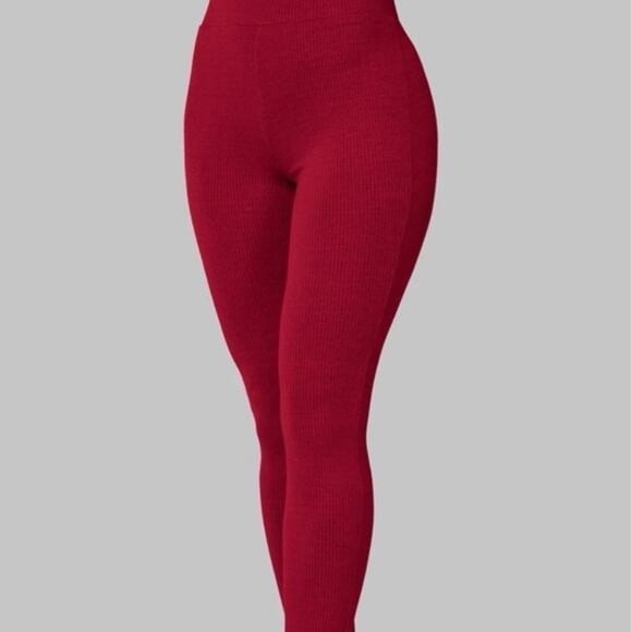 By Egreis High-Waisted Rib-Knit Leggings - Picture 2 of 6